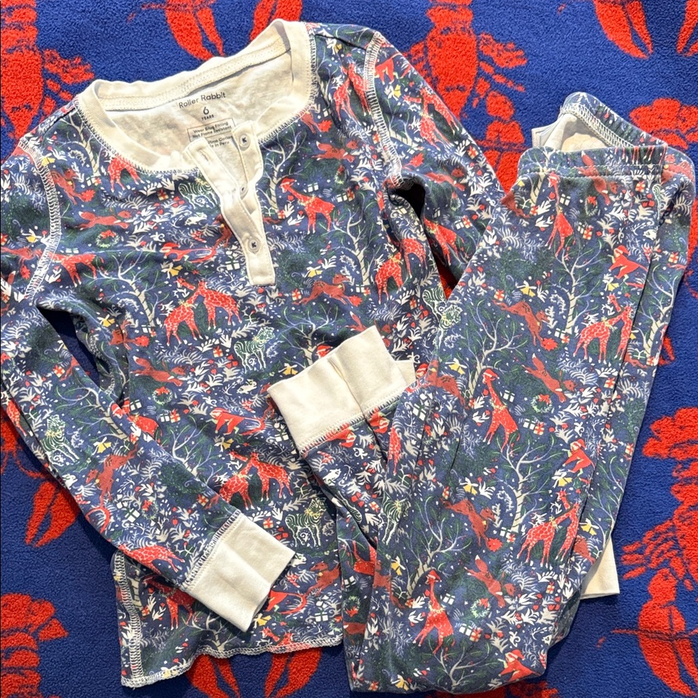 Roller Rabbit x Maisonette holiday pajama set